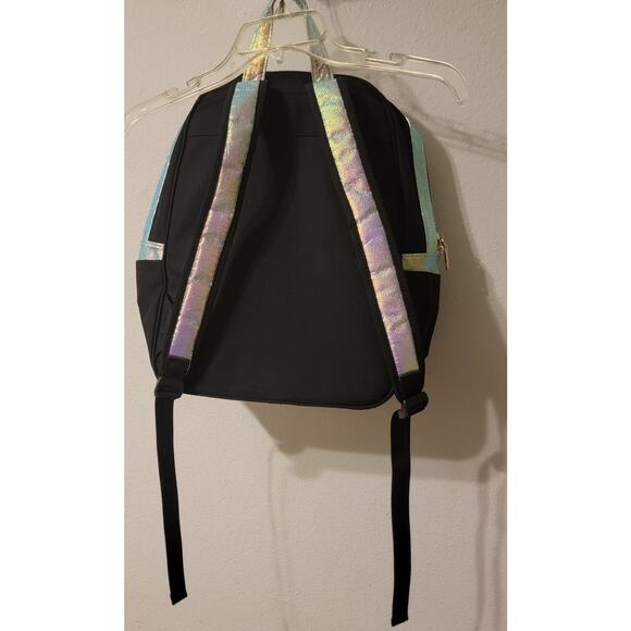 LULAROE Backpack Black Metallic Trim Multi Pockets School Travel Classic - Picture 3 of 8